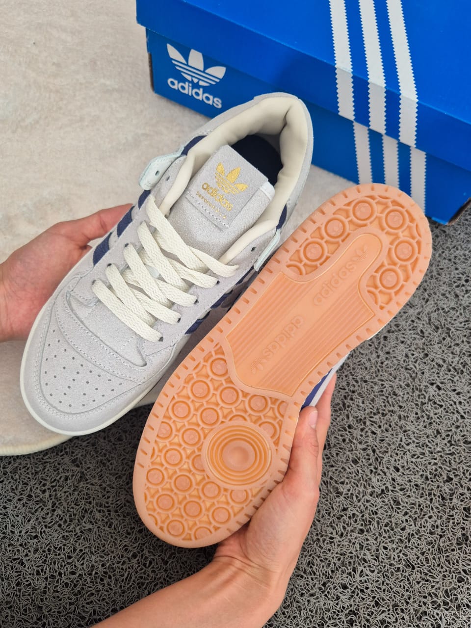 Adidas Forum White Cream Navy Blue