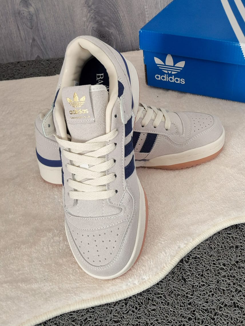 Adidas Forum White Cream Navy Blue